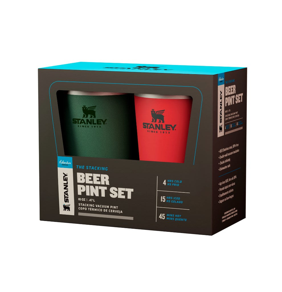 Gift Set Copos sem Tampa Hammertone Green e Flame Red | 473ML