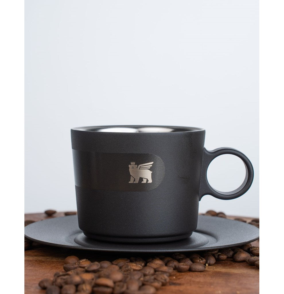 Caneca Daybreak Cappuccino com Pires Stanley Matte Black | 192ML