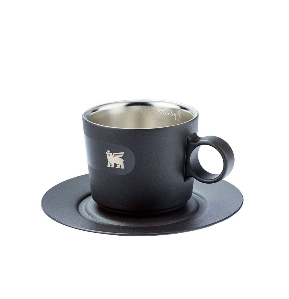 Caneca Daybreak Cappuccino com Pires Stanley Matte Black | 192ML