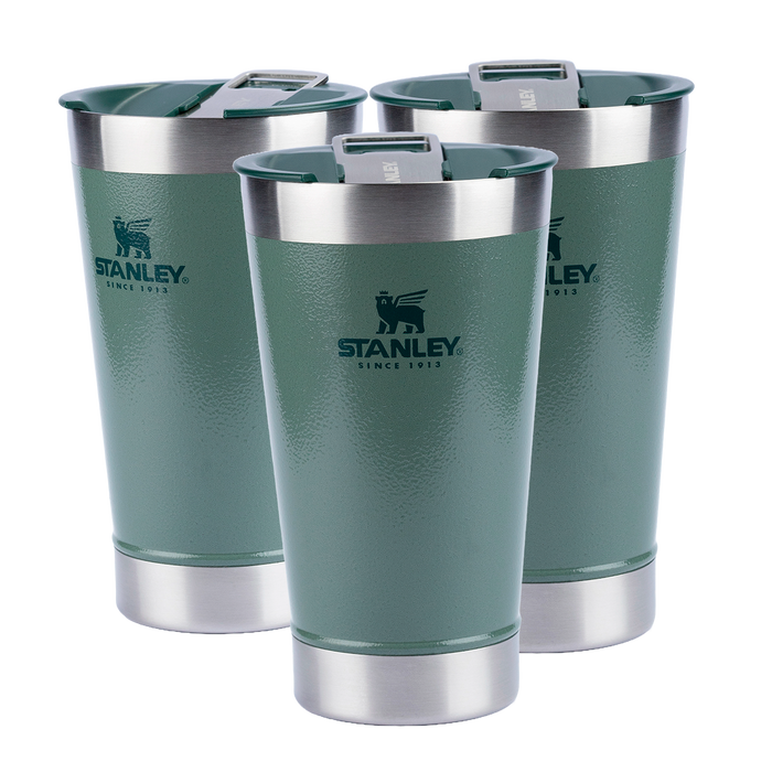 Kit 3 Copos Térmicos de Cerveja (com tampa) Stanley Hammertone Green | 473ml