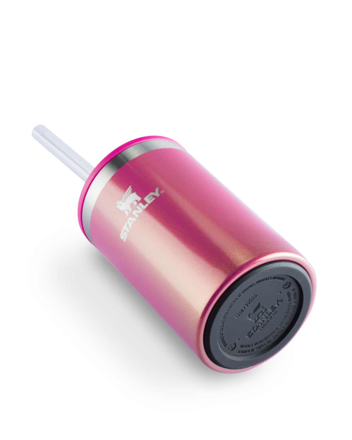 Can Cooler com canudo Stanley Dazzle Pink Shimmer | 296ML